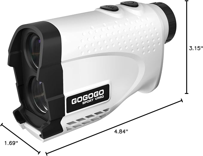 Gogogo Sport Vpro GS24 Golf & Hunting Laser Rangefinder, 7X Magnification, 1200 Yard Distance Measuring Range Finder with High-Precision Flag Pole Locking Vibration Function Slope Mode Continuous Scan