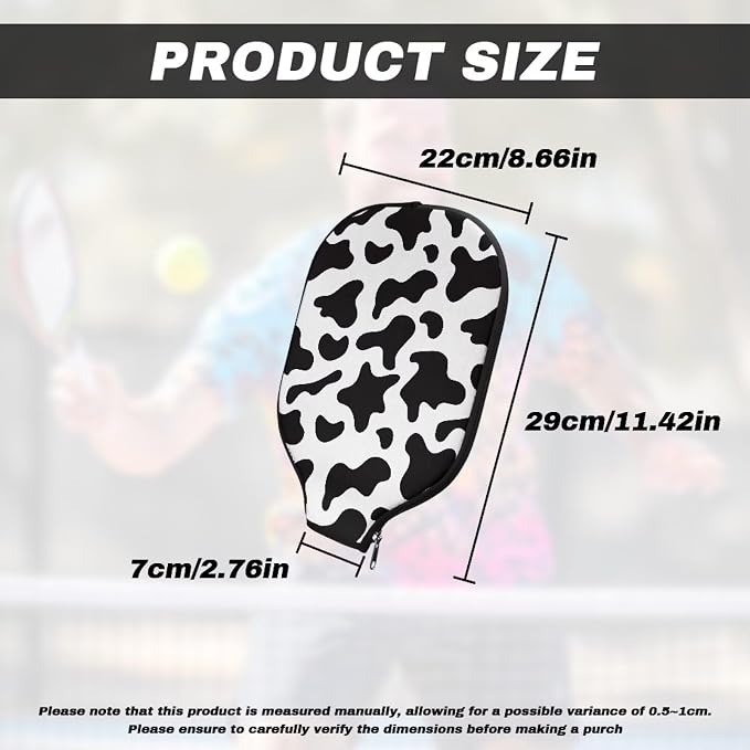 Pickleball Paddle Covers Only for Men and Women Zipper Closure Protection and Decoration