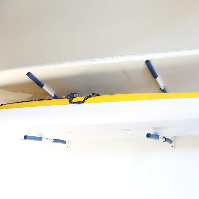 SPAREHAND Premium Edition: All Climate Wall Mount Hybrid Rack for SUPs and Kayaks
