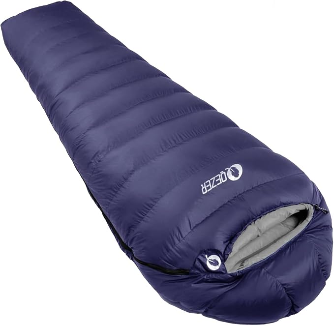 Down Sleeping Bag for Adults, 0°F 10°F 15°F 20°F 600 Fill Power Mummy Lightweight Compact Cold and Warm Weather Backpacking Sleeping Bag for Camping Hiking Outdoor All Seasons