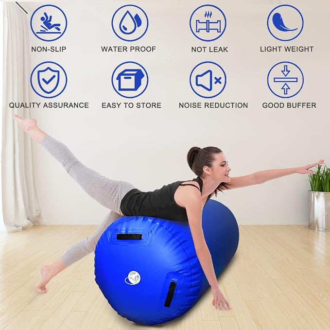 GLANT Air Mat Tumble Track AirSpot - Gymnastics Training Springboard - Round Inflatable Springboard