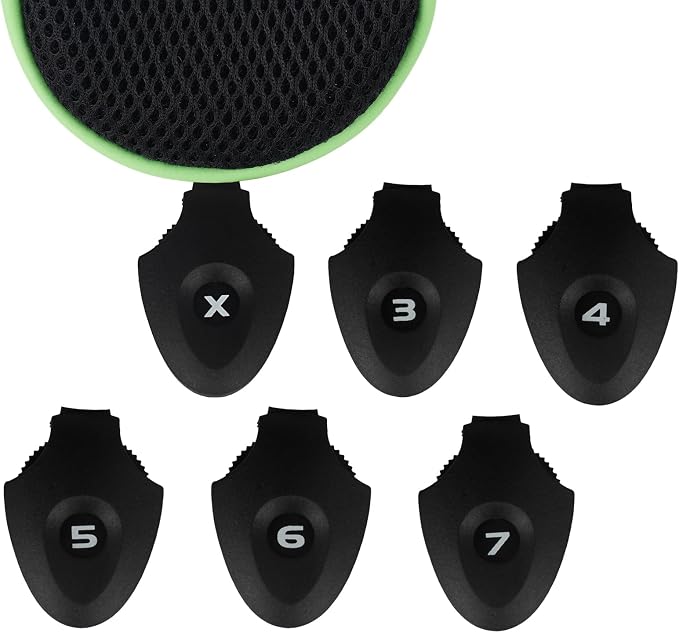 Andux 4 Pack Long Neck Golf Hybrid Club Head Covers Dial No. Tag CTMT-01 | Mesh Breathable material | all the Same Size | Coloured Piping | Pull-On Closure