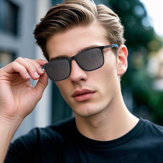 Missfive Premium Bifocal Reading Sunglasses Men Lightweight Sun Readers, UV Protection, TR90 Frame with Metal Spring Hinge Sports/Driving Glasses,2.5x