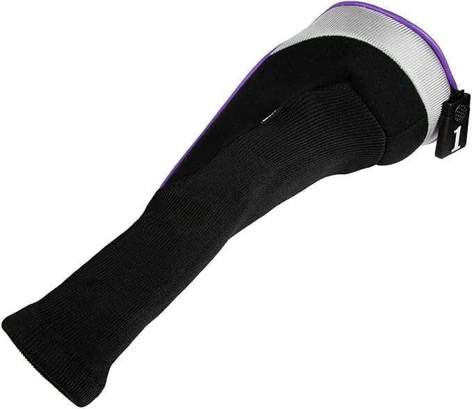 Andux 3pcs/Set Golf 460cc Driver Wood Club Head Covers Long Neck | for Driver Fairway Wood with Interchangeable No. Tags Mesh Breathable material Coloured Piping Pull-On Closure