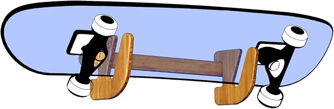 Grassracks Bamboo or Birch Wood Skateboard and Snowboard Storage Rack for Decks Only (No Trucks or Bindings) - The Lana`I Series (Between 1-5 Decks)