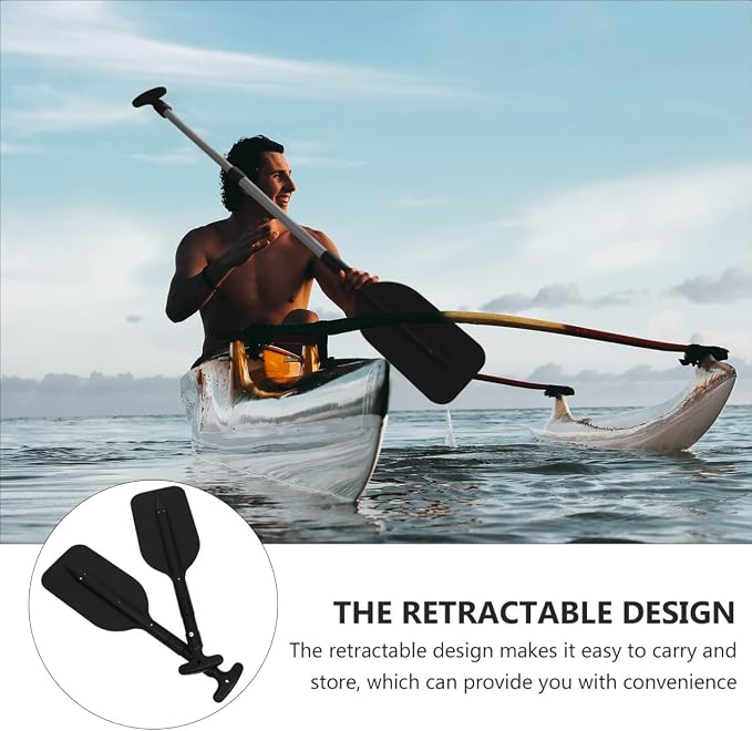 BESPORTBLE Telescopic Kayak Paddle: 2 Pack 22-41inch Aluminum Alloy Boat Oars Collapsible Paddle for Boat Kayaking Rafting Canoe Outdoor Kayak Water Sports