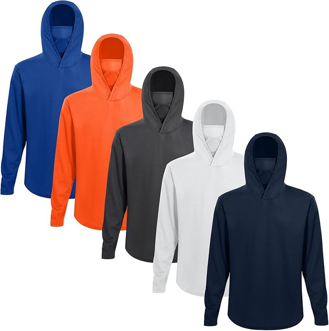 Mens Long Sleeve T-Shirts Casual Crew Neck Tee Shirt Summer Soft Running Swimming Cycling Fishing Tops