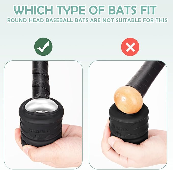 Hikeen 6 PCS Baseball Bat Grip Choke Up Rings Bat Choke with Baseball Bat Weighted Swing Knob 15 OZ for Baseball Softball Teeball Tball Swing Training Baseball Bat Accessories