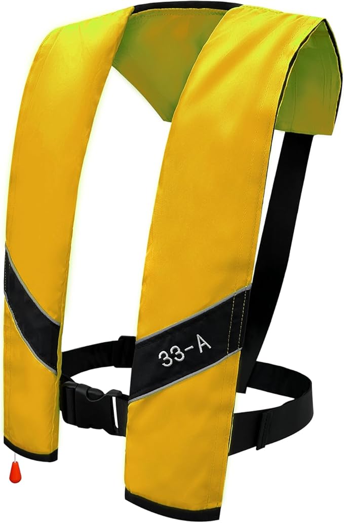 Automatic Inflatable Life Jacket|Life Vest for Adults|PFD Low Profile|Supports up to 330 lbs