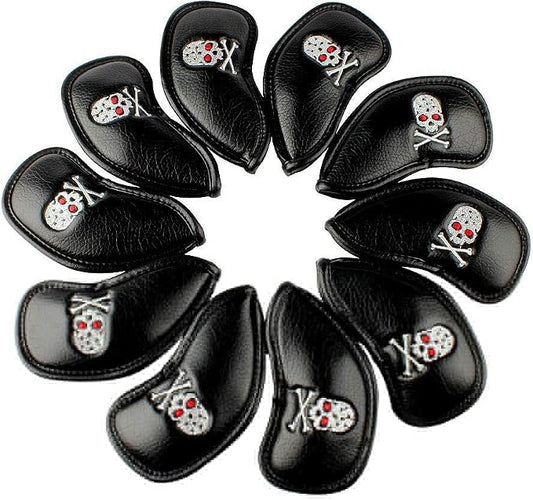 HISTAR Golf Club Head Covers Skull Design Golf Iron Head Covers Set Headcover Fit All Brands Titleist, Callaway, Ping, Taylormade, Cobra, Nike, Etc.
