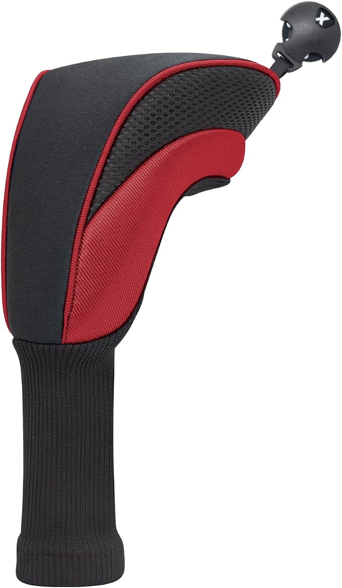 Golf Club Head Covers for Woods 3/4/5/6 Pieces Long Neck Mesh Sports Golf Club Headcovers Set with Interchangeable No. Tags 3 4 5 6 7 X Golf Accessories for Men Women