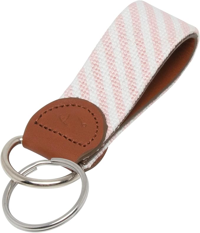 Leather Hand-Stitched Needlepoint Key Fob or Key Chain