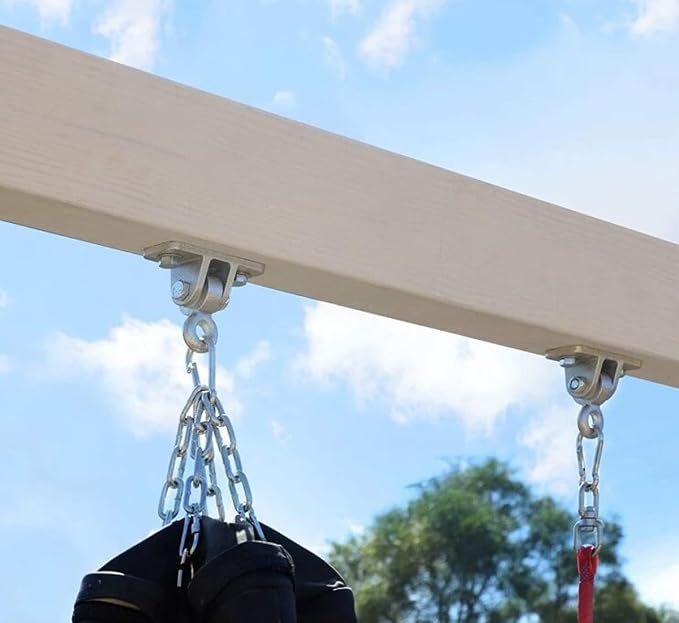 Heavy Duty Swing Hangers Set, 2400lb Capacity, 2-Pack with Mounting Hardware