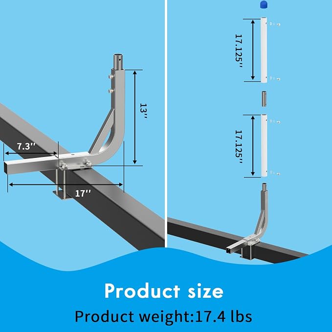Boat Trailer Guide 31"-48" Adjustable Design, Boat Trailer Guides Poles Kits，Heavy Duty 2PCS Steel Trailer Guide Poles, for Your Ski Boat,Fishing Boat or Sailboat Trailer,More Rust-Prevention