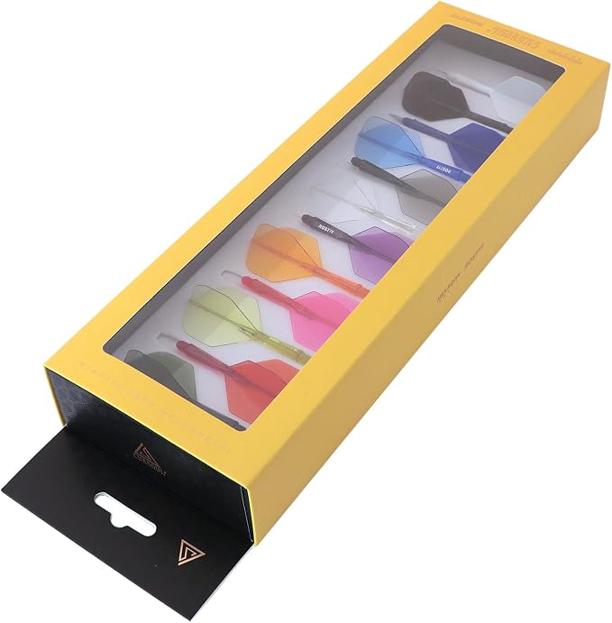 CUESOUL ROST 77 Integrated Dart Shaft and Flight Big Wing/Standard Shape Colour Collection Pack of 12 pcs
