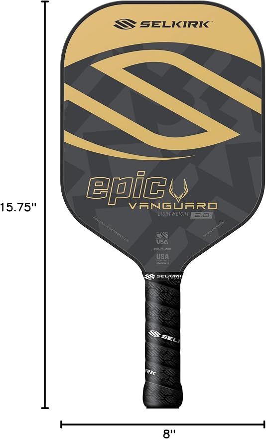 Selkirk Sport Vanguard Hybrid Pickleball Paddle | Carbon Fiber Pickleball Paddle with a Polypropylene X5 Core | Pickleball Rackets