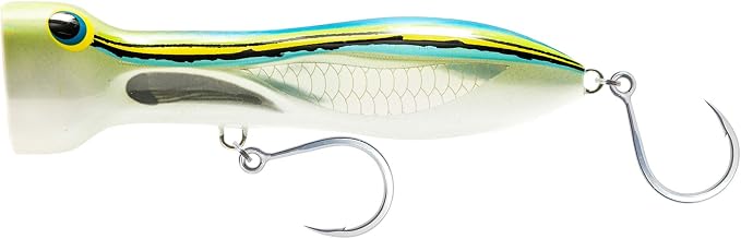 Nomad Design Chug Norris 6” (150mm) Topwater Floating Popper Fishing Lure with BKK Hooks & Durable Diamond Armour, for Bluefin & Yellowfin Tuna, Cubera Snapper, & Roosterfish