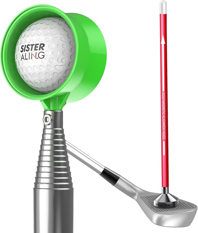 Water Telescopic Golf Ball Retriever and Golf Magnetic Alignment Rods