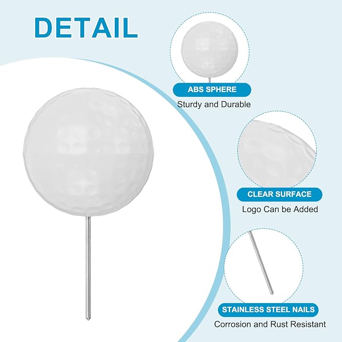 Golf Tee Markers, Plastic Position Ball Markers, Golf Ball Marker-Fitting for (Driving Range Boundary Markings/Area Markings)