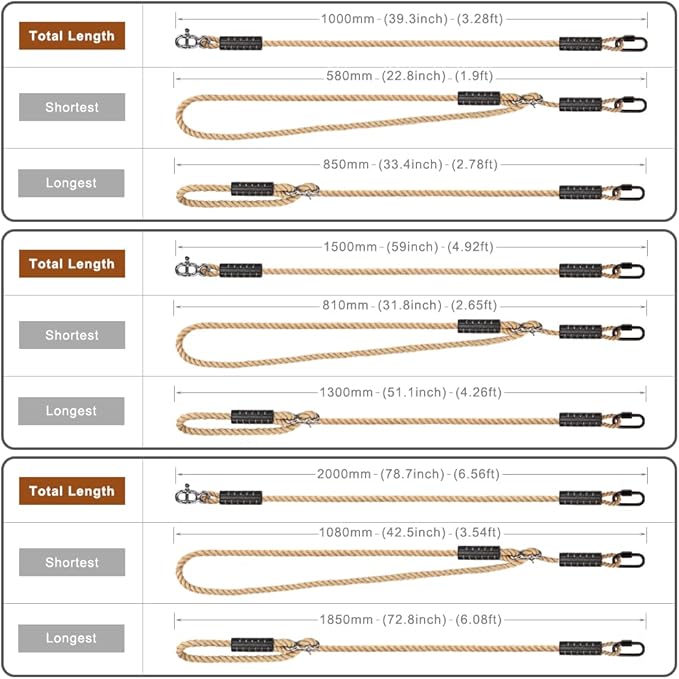 SELEWARE Tree Swing Rope Hammock Tree Straps hanging Kit, Adjustable Rope Fast & Easy to Hang Hammock Chair Swing for Indoor Outdoor Tree Branch Camping Playground Accessories (Beige, 60 Inch, 1 Pack)