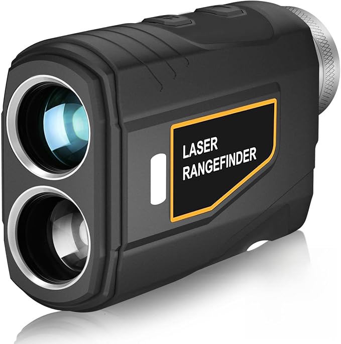 MIKOSI Golf Range Finder with Slope, 0.03s Pin Lock Vibration Golf Laser Rangefinder, 1200 Yards Rechargeable Golf Rangefinder with 90% Ultra-Clear Lens, Magnet, IP54 Waterproof