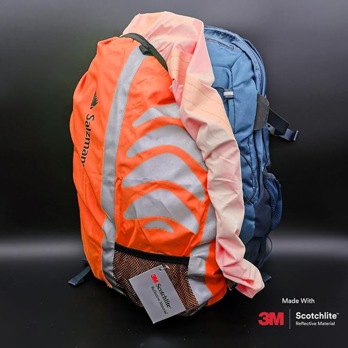 Salzmann 3M Reflective Backpack Cover | High Visibility, Waterproof & Weatherproof | Ideal for Cycling, Running & Hiking