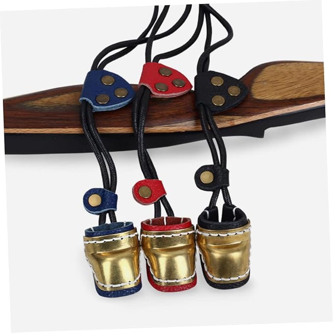 BESPORTBLE 2pcs Guard Sleeve Bow Fingers Outdoor Cover Finger Protection Right Archery Copper for Shooting