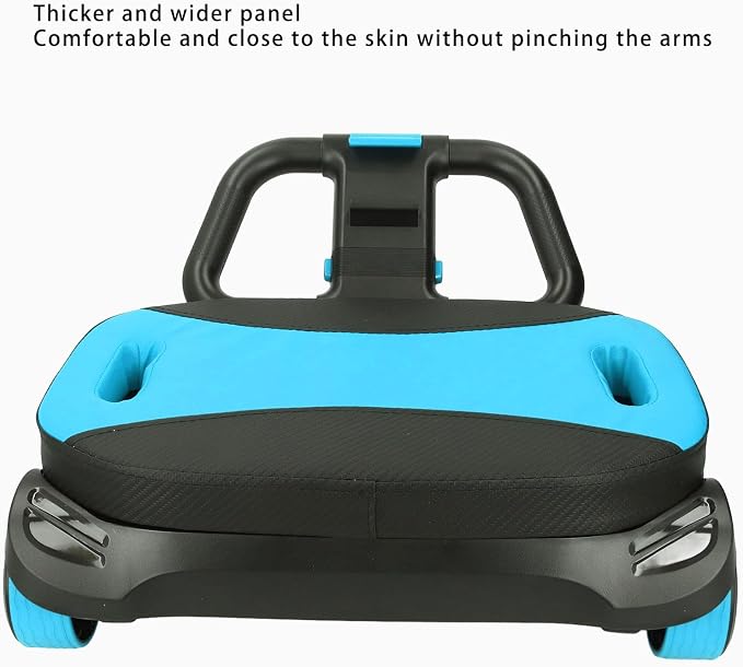 Wheel, Foldable Dual Handle Auto-Rebound Abdominal Wheel for Core Workout, Home Gym Equipment for Men and Women, Black Blue