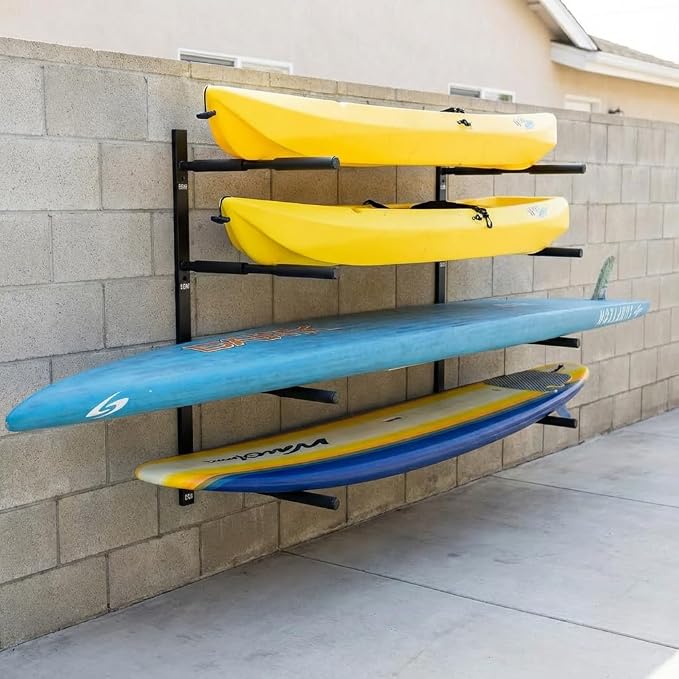COR Surf Double Board Surfboard Rack | High Performance SUP Wall Mount for Paddleboard or Surfboard SUP and Longboard Wall Shelf