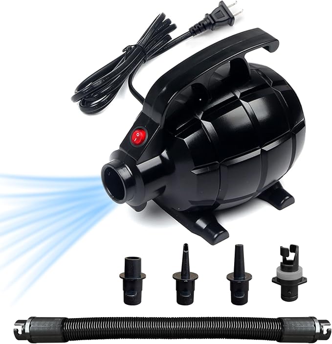Triclicks Electric Air Pump For Inflatable Air Tumble Track Gymnastics / Flooring / Tumbling / Yoga / Taekwondo / Exercise Gym Fitness Training Mat Inflatable Stand Up Paddle SUP Board, 110-120V