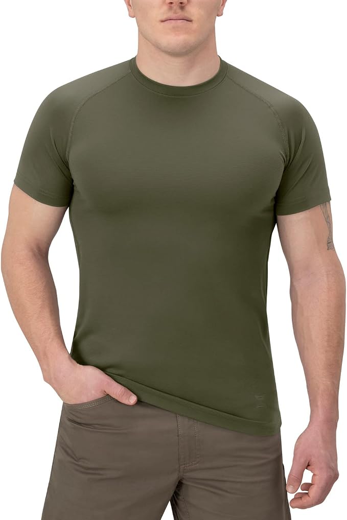 Vertx Men’s Full Guard Short Sleeve Performance Shirt – Baselayer Compression, VaporCore 37.5, Quick-Dry