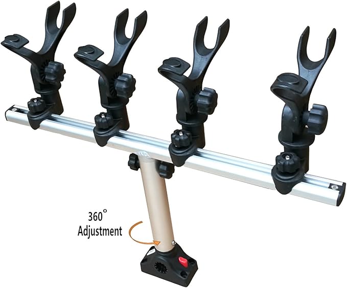 Brocraft Crappie Rod Holder System with Deck/Side Mount/Spider Rigging