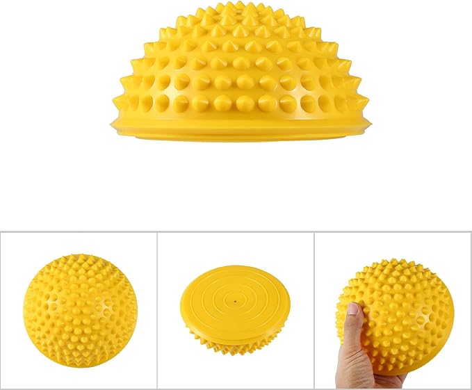 Half Round Massage Ball, Spiky Point Hemisphere Use for Yoga Fitness Exercise Gym Balancing Pad