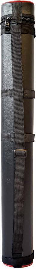 HAN'S DELTA 2x2 Hard Pool Cue Billiard Stick Carrying Case, (Several Colors Available) (Piping Red)
