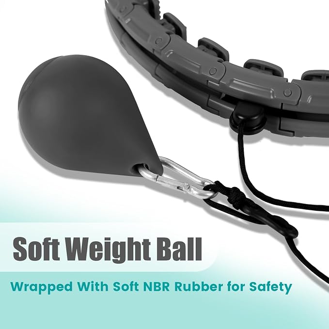 OurStarry 34 Knots Weighted Workout Hoop Plus Size, Smart Waist Exercise Ring for Adults Weight Loss