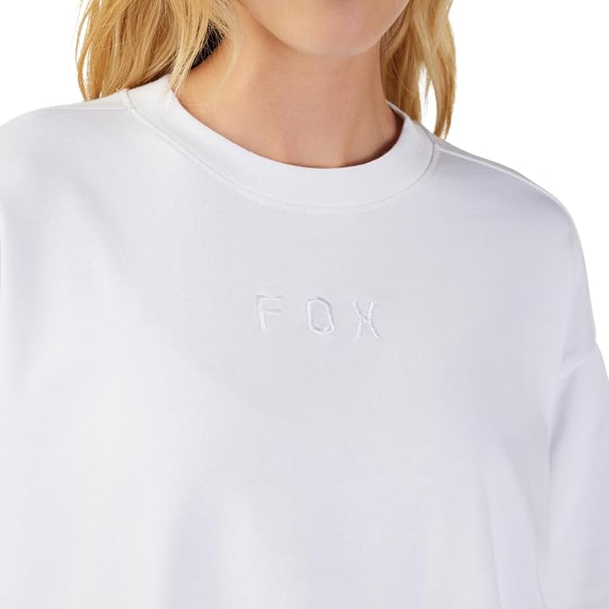 Fox Racing Women's Wordmark Oversized Short Sleeve T-Shirt, White, X-Large