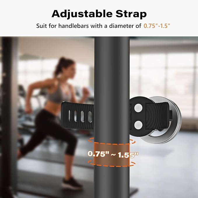A2C Phone Holder for Peloton Bike, Stroller Phone Holder with Strong Magnets, Adjustable Strap Phone Mount for Shopping Cart, Treadmill, Golf Push Cart, Exercise Bike, Compatible with iPhone & Android