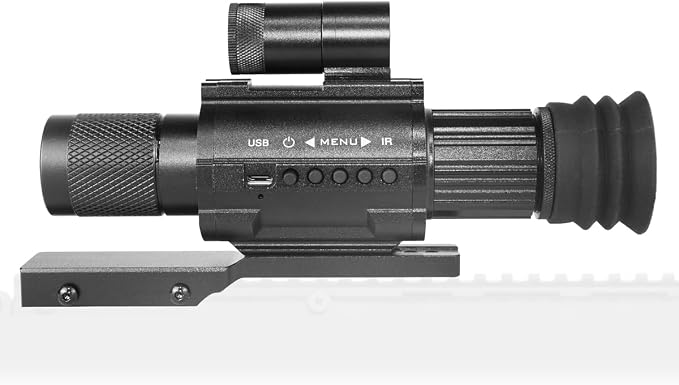 Day & Night Vision Rifle Scope Monocular with 850nm IR Fixed 3X Magnification, Digital Night Vision monocular Telescope，Hunting Wildlife Observation， Can be Used independently