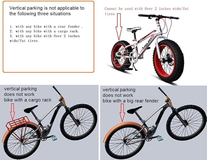 Bike Stand,Vertical Bike Rack Garage,Space-Saving Rack with Adjustable for Garage & Apartment, Bike Storage for Indoor Storage (2 pack)