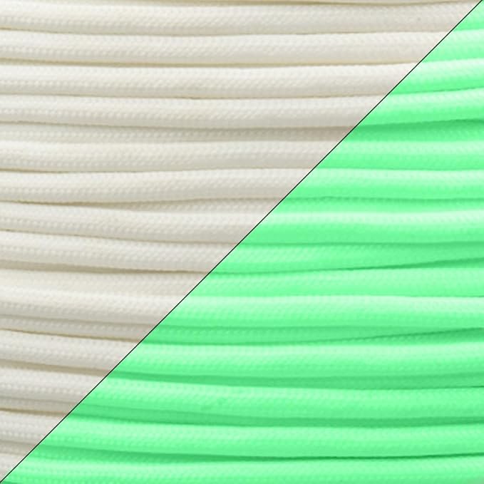 Paracord Planet 1/4 Inch para-Max Paracord - Glow White - 10 Feet