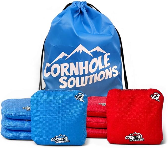 Cornhole Solutions Cornhole Bags Set of 8 – Regulation Pro Style 6x6 – Resin Filled + Tote Bag