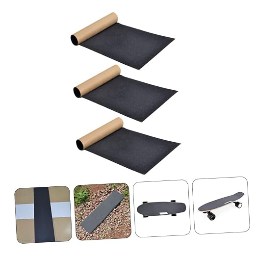 3Pcs Wear Resistant Grip Tape for Skateboards Replaceable Skateboard Sandpaper with Reliable Viscosity for Convenient Use and Enhanced Grip