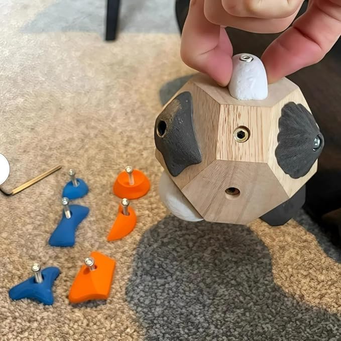 Handcrafted Boulder Block - Build Strength and Precision, Climbing Training Ball with 3D Rock Holds for Indoor and Outdoor Training, Put the Climbing Gym in Your Pocket!