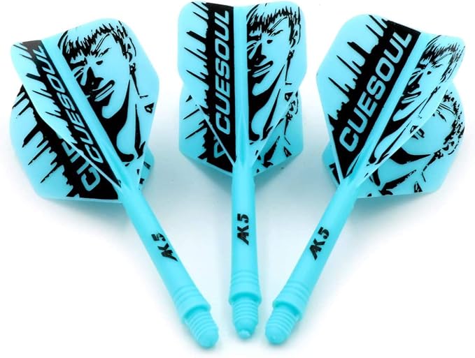 CUESOUL Jazz-Metal Luxury Steel Tip Darts Set 21g/24g/26g with AK5 Integrated Dart Flights