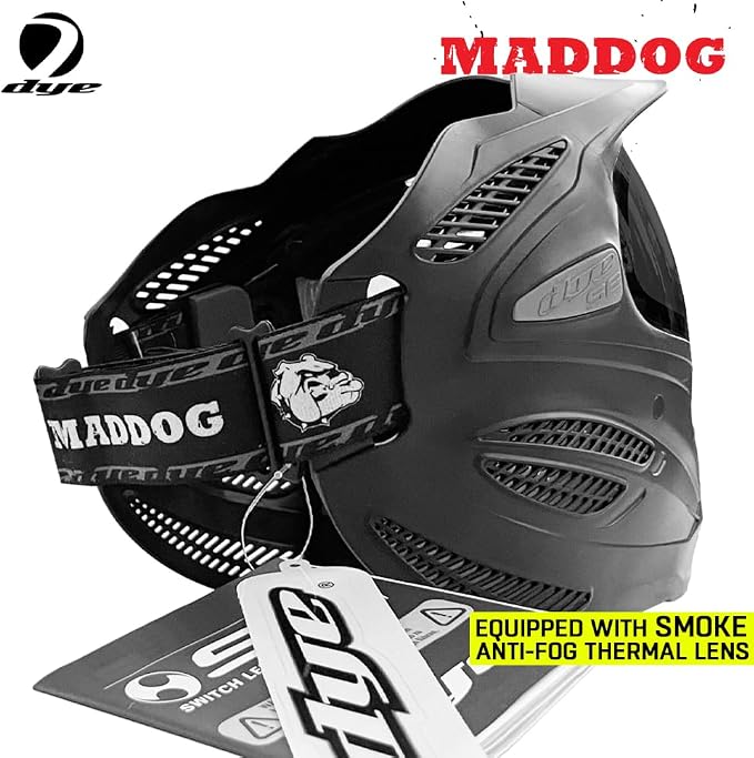 Maddog Dye SE Special Edition Paintball Mask Goggle System | Replaceable SLS Thermal Dual-Pane Anti Fog Lens | Adjustable Full-Face Safety Certified Protection