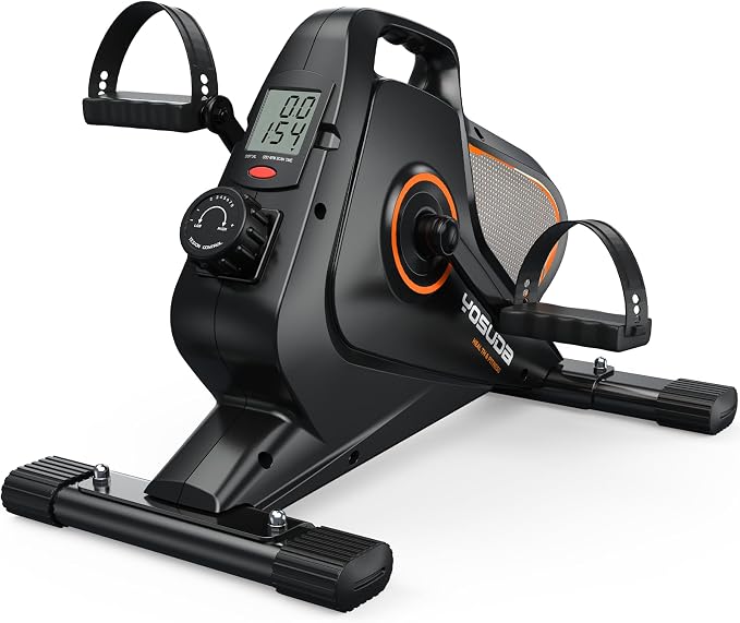 YOSUDA Under Desk Bike with 16-Level Magnetic Resistance, Mini Exercise Bike with Bluetooth App, Pedal Exerciser While Sitting for Office Workers & Seniors, for Home Exercise & Recovery