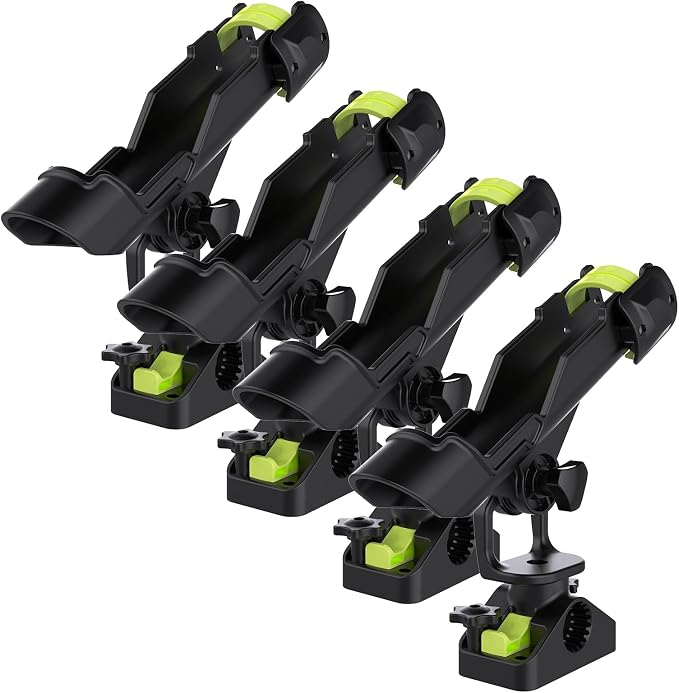 Combo Mount Fishing Rod Holders - 360 Degree Adjustable Boat Rod Rack
