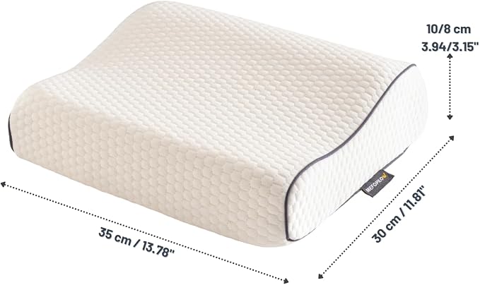 Memory Foam Travel Pillow with Washable Cover & Carry Bag – Compact, Soft & Breathable Neck Pillow for Airplane, Camping & Car (White- with Extra Pink Cotton Cover, 13.8x11.8x3.9/3.1 inches)