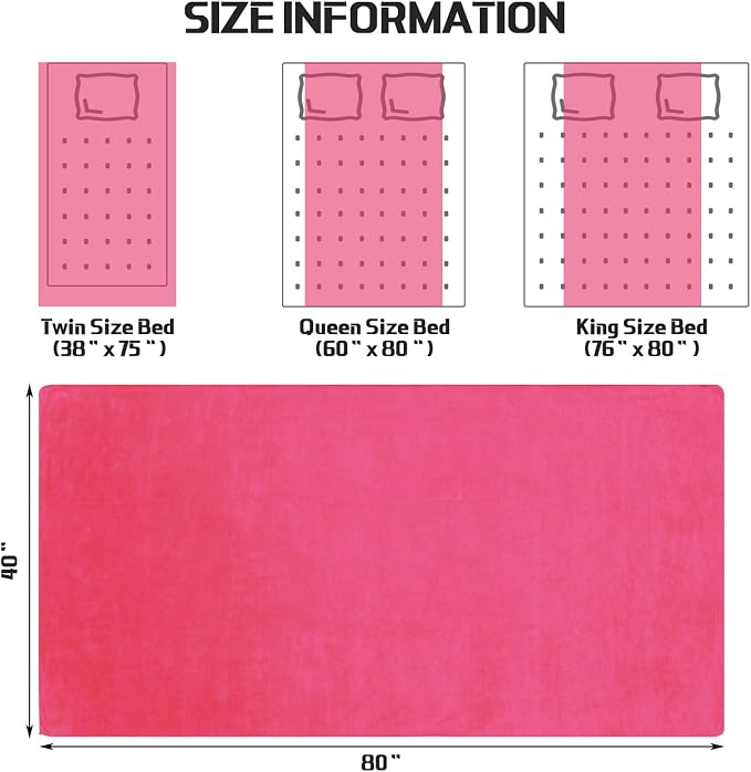 Mixweer 2 Pcs Oversized Bath Towels, 40 x 80 Inch Giant Microfiber Jumbo Bath Sheets Ultra Soft Bathroom Microfiber Quick Dry Absorbent Shower Towels for Spa Camping Beach (Hot Pink)