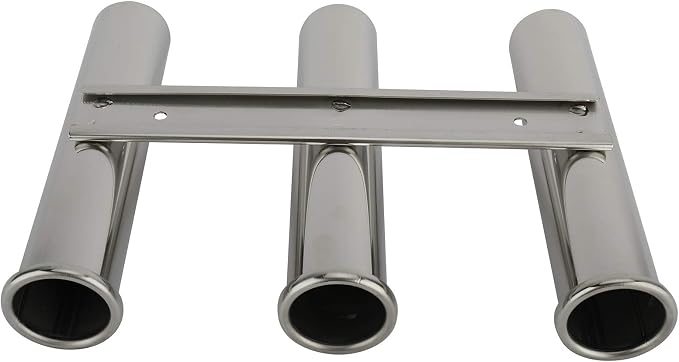 YaeMarine Fishing Rod Holder 316 Stainless Steel Fishing Rod Rack 3Tube/4Tube/5Tube/6Tube Mirror Finish for Marine Boat Yacht Camper